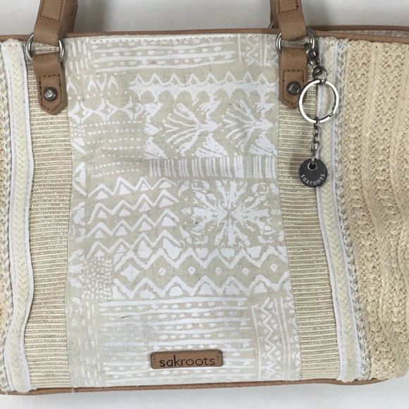 sakroots meadow straw tote